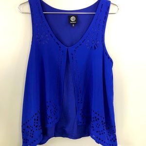 Bobeau Flowy Blue Tank Top Size S